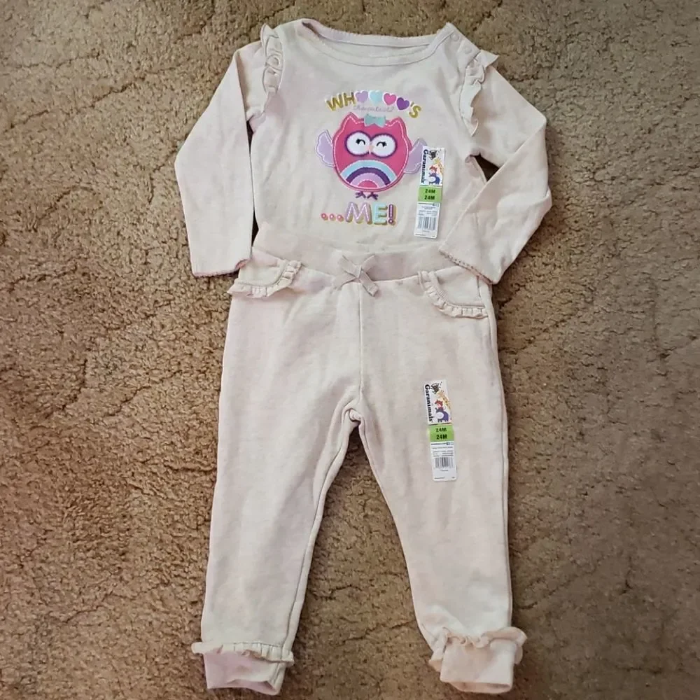NWT Garanimals 2 Pc Owl Outfit 